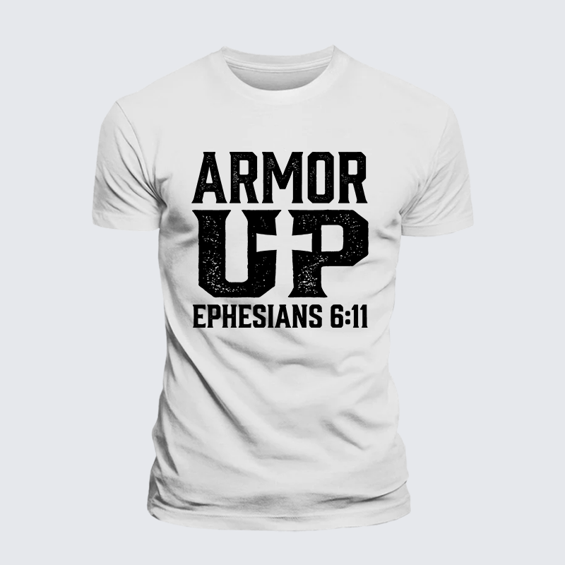 Armor Up Jesus God Christian Premium Mercerized Cotton Tee