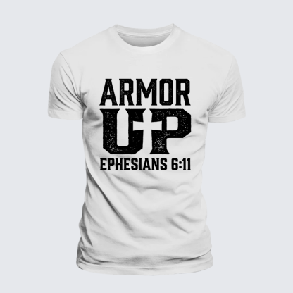 Armor Up Jesus God Christian Premium Mercerized Cotton Tee