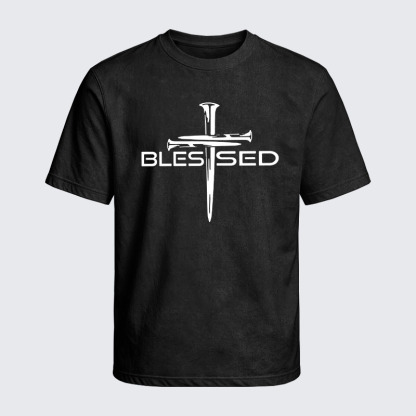 Washed T-Shirt - Cross Blessed