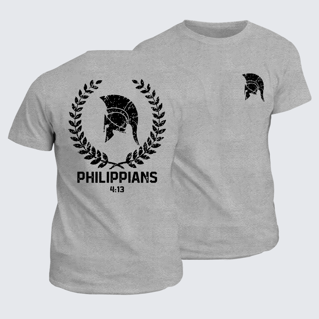 PHILIPPIANS 4:13 Jesus God Christian Cotton T-Shirt