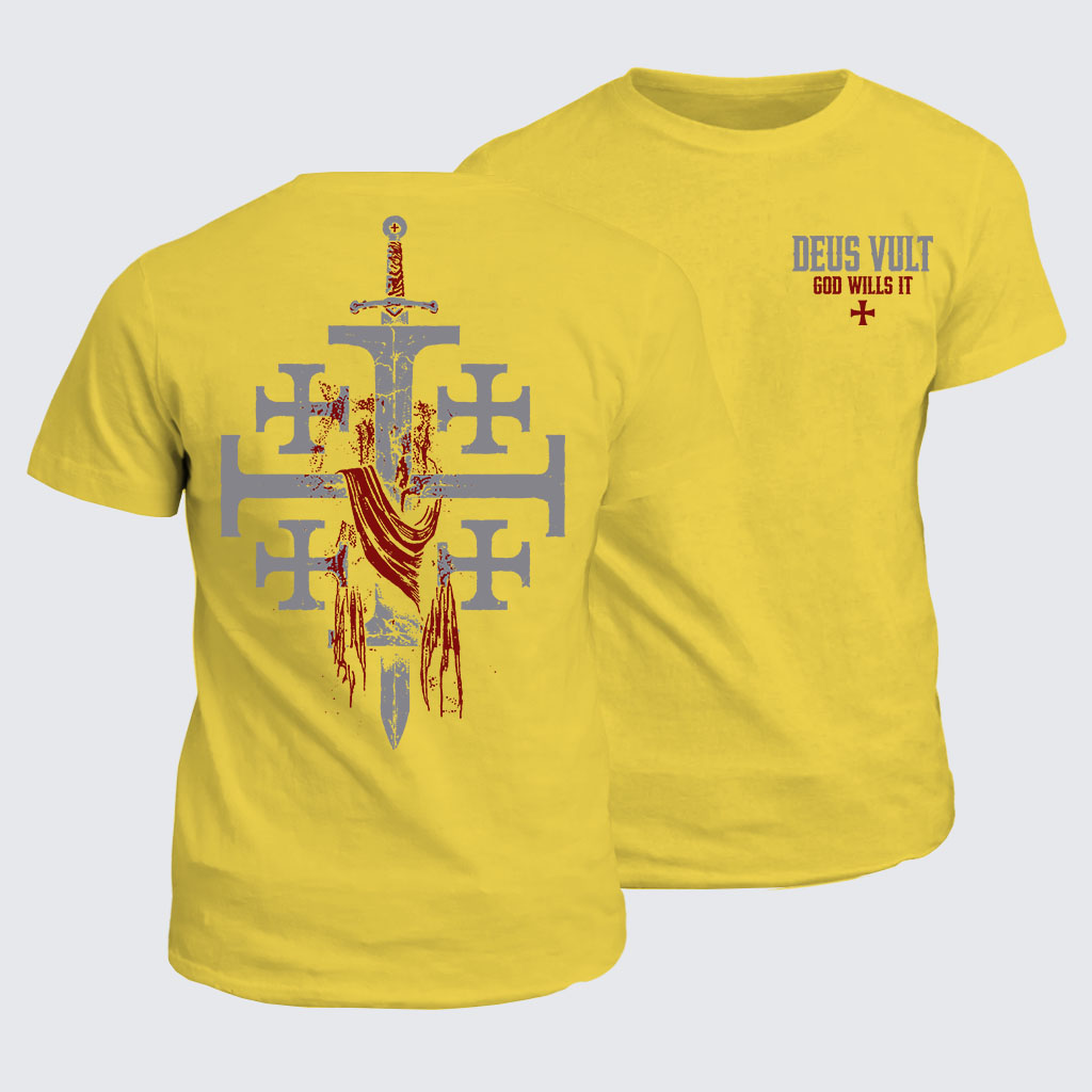 Classic Cotton Tee -  Deus Vult: God Wills It