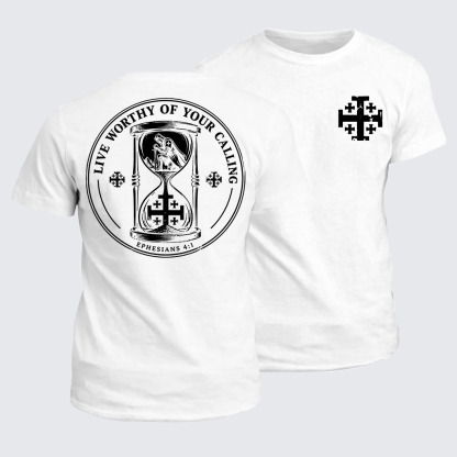 Classic Cotton Tee - Live Worthy of Your Calling