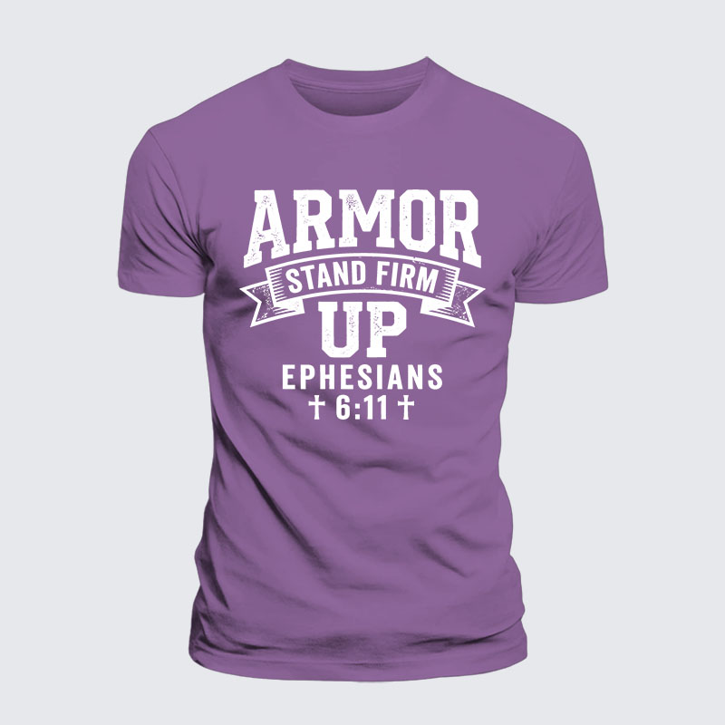 Armor Up Jesus God Christian Premium Mercerized Cotton Tee