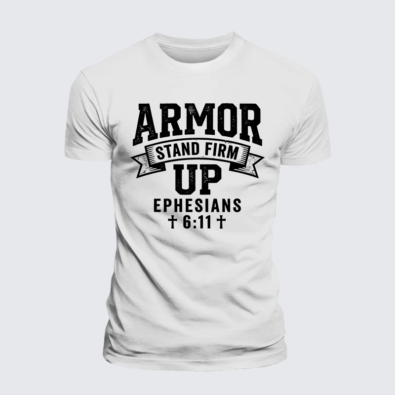 Armor Up Jesus God Christian Premium Mercerized Cotton Tee