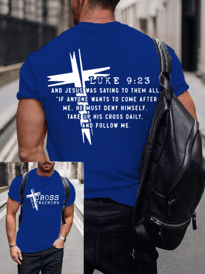 Cross Training Jesus God Christian Cotton T-Shirt