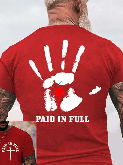  Paid In Full Jesus God Christian Cotton T-Shirt