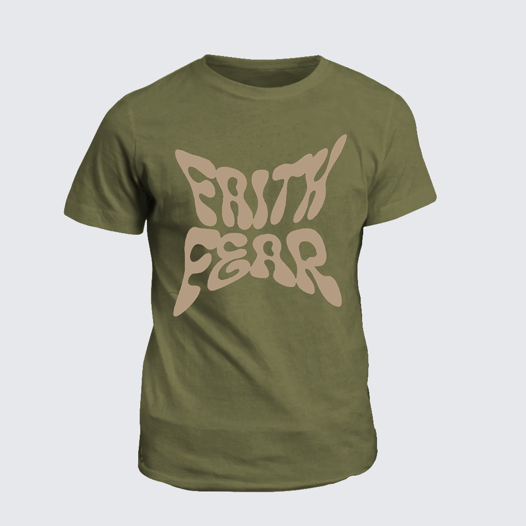 Faith Fear Jesus God Christian Cotton T-Shirt