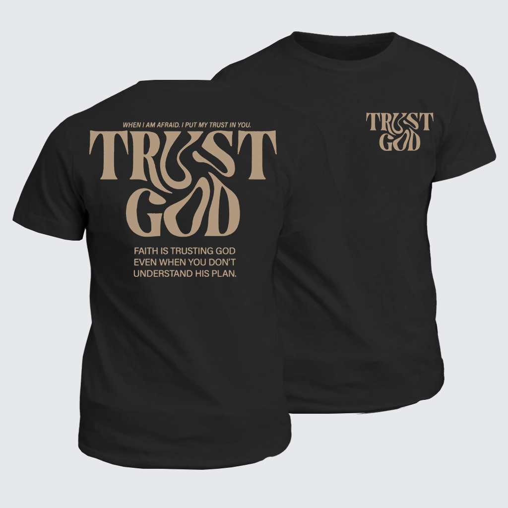 Man Of God Husband Dad Jesus God Christian Cotton T-Shirt