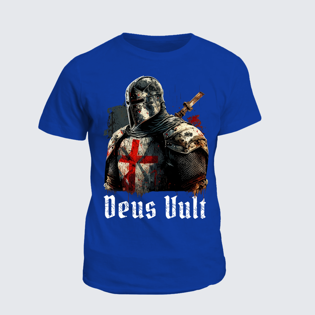 Deus Vult Jesus God Christian Cotton T-Shirt