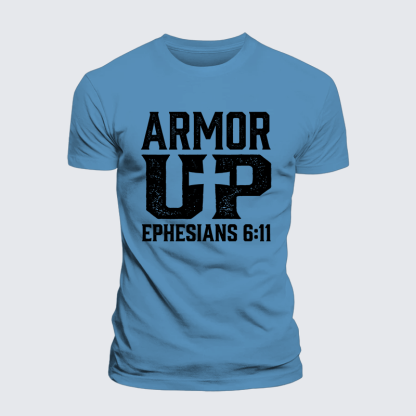 Armor Up Jesus God Christian Premium Mercerized Cotton Tee