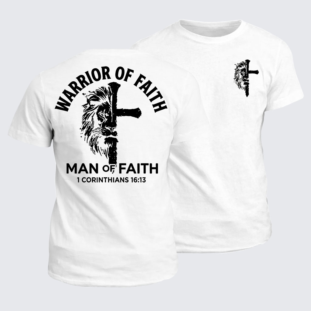 Man of Faith Jesus God Christian Cotton T-Shirt