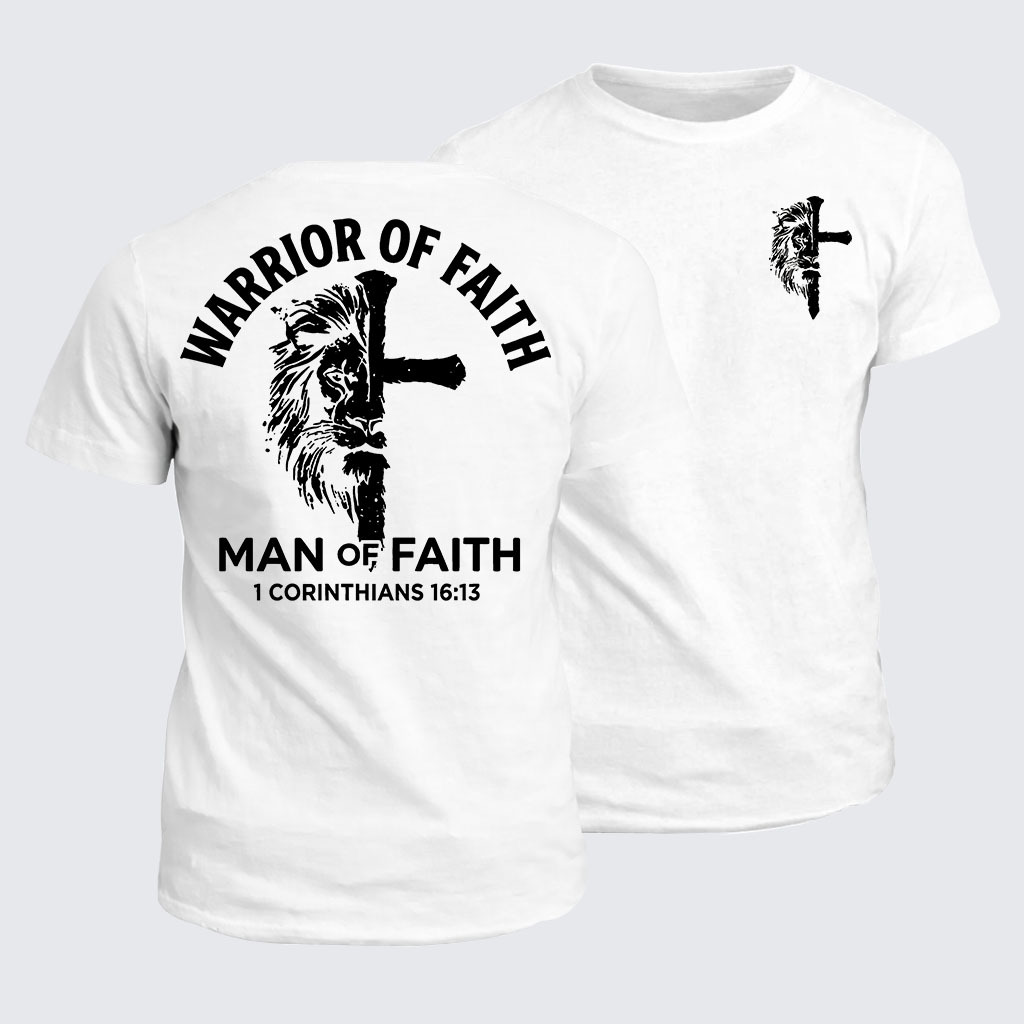 Man of Faith Jesus God Christian Cotton T-Shirt