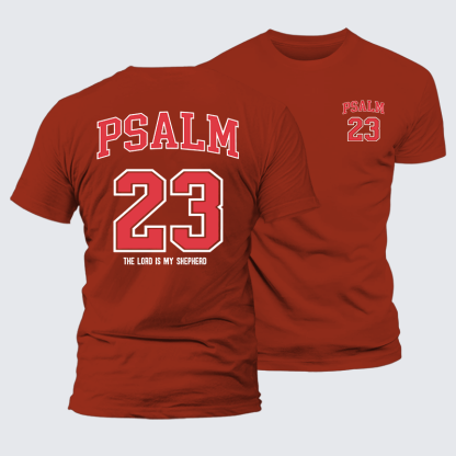 Psalm 23 Jesus God Christian Premium Mercerized Cotton Tee