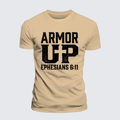 Armor Up Jesus God Christian Premium Mercerized Cotton Tee