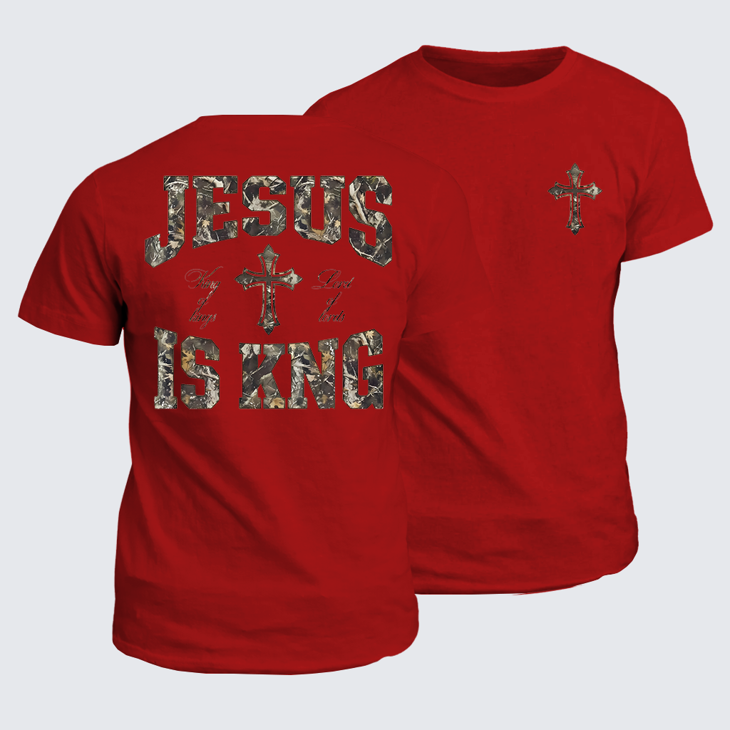 Jesus is King Jesus God Christian Cotton T-Shirt