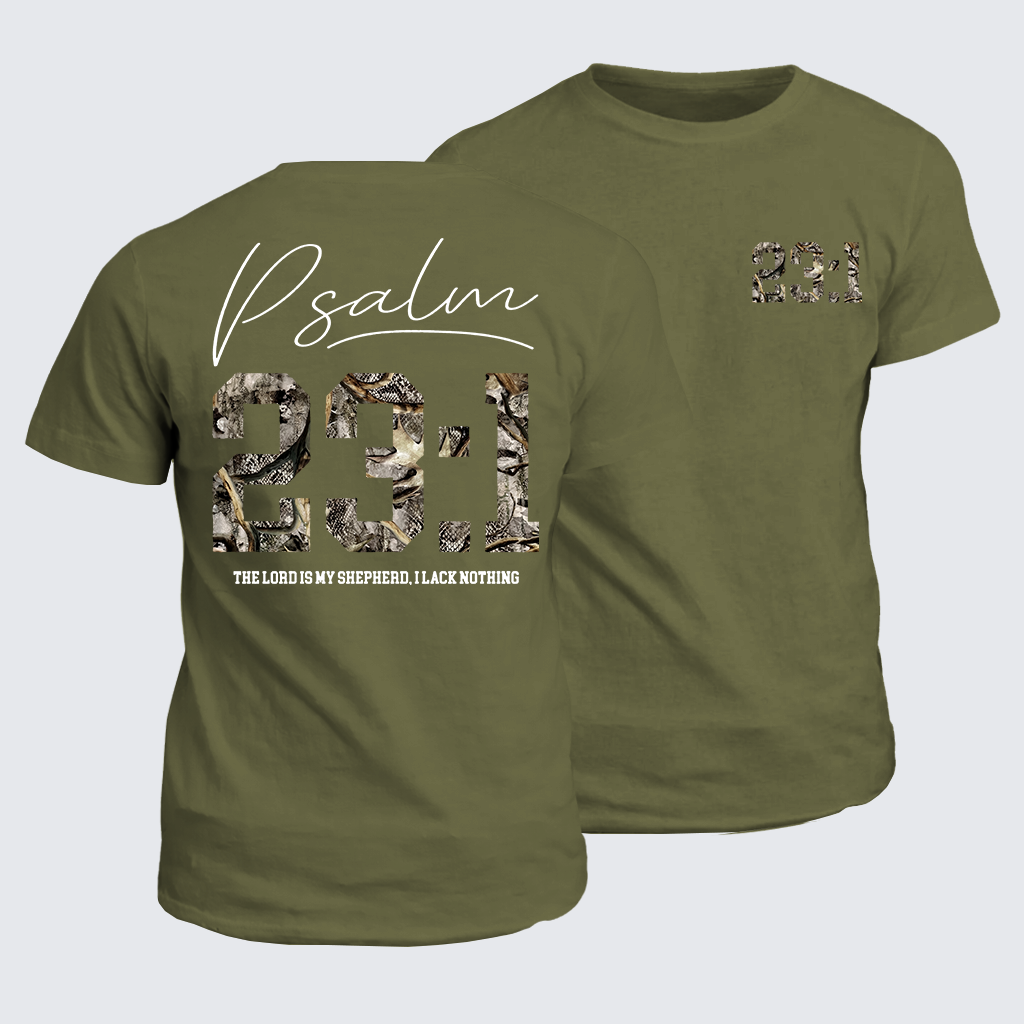 Psalm 23:1 Jesus God Christian Cotton T-Shirt