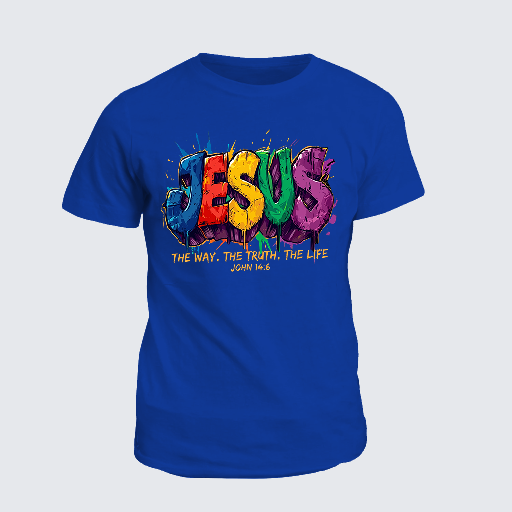 Jesus The Way The Truth The Life Jesus God Christian Cotton T-Shirt