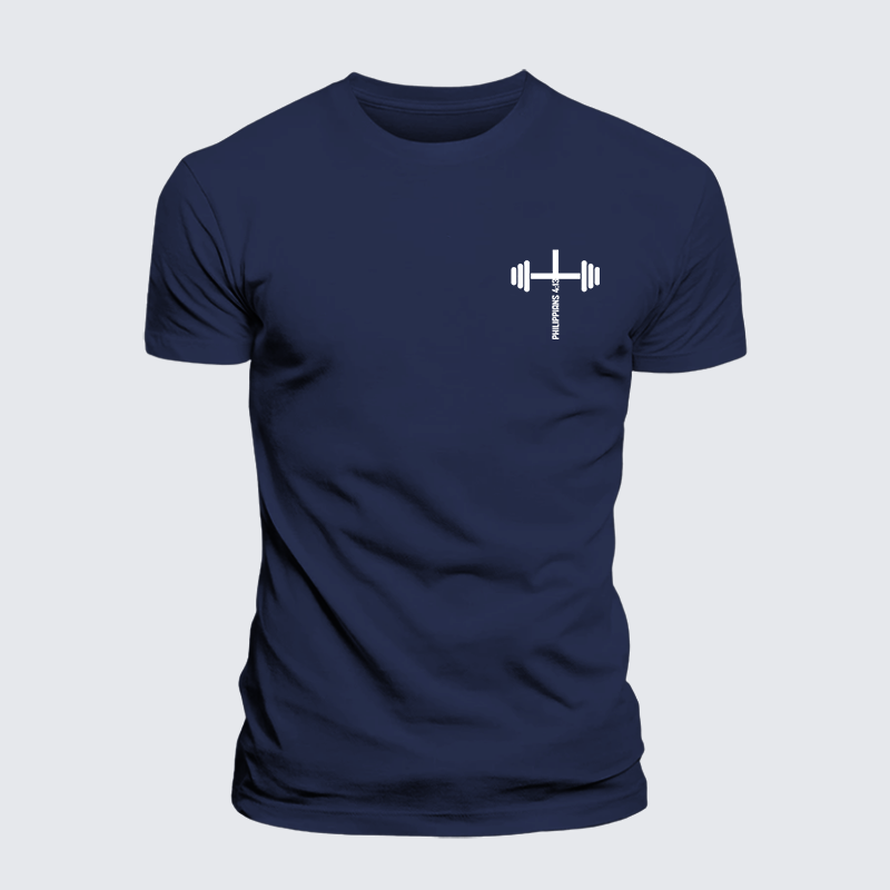 Fitness Philippians 4:13 Jesus God Christian Premium Mercerized Cotton Tee