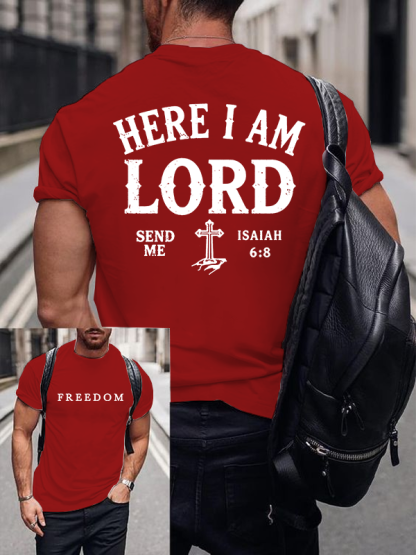 Send Me Isaiah 6:8 Jesus God Christian Cotton T-Shirt