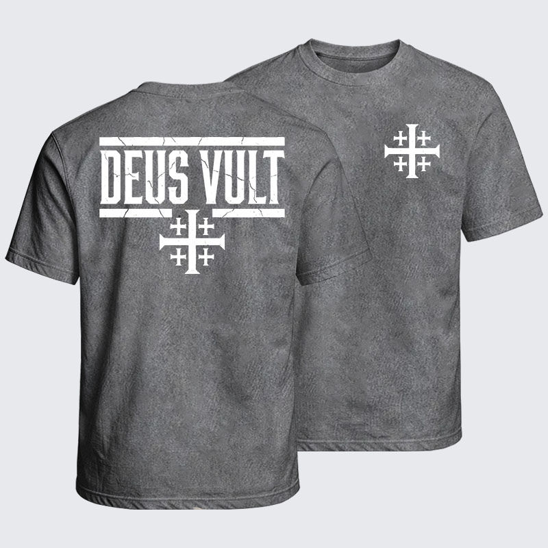 Washed T-Shirt - Deus Vult