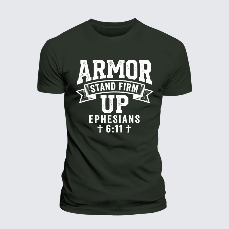 Armor Up Jesus God Christian Premium Mercerized Cotton Tee