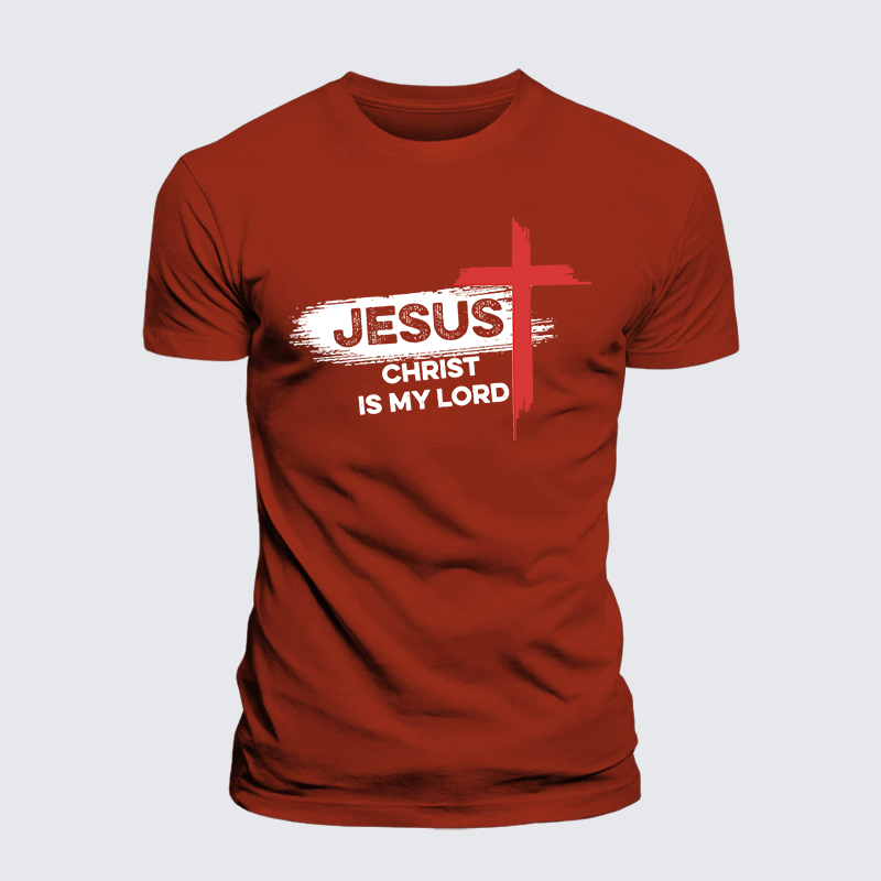 Jesus Christ Is My Lord Jesus God Christian Premium Mercerized Cotton Tee