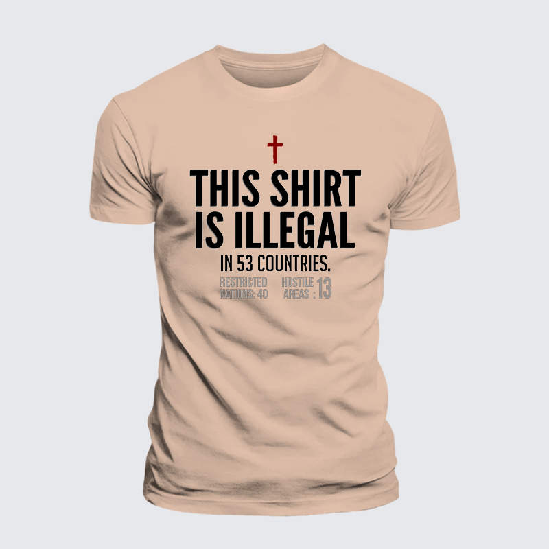 This Shirt is Illegal Jesus God Christian Premium Mercerized Cotton Tee