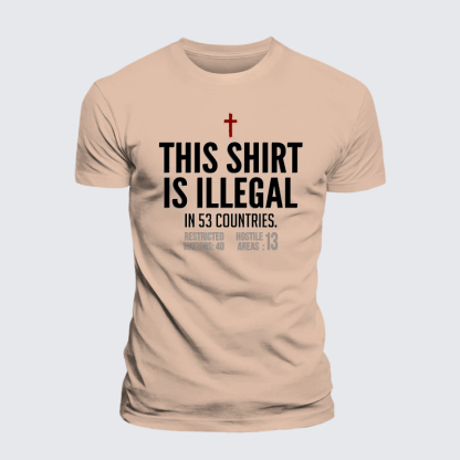 This Shirt is Illegal Jesus God Christian Premium Mercerized Cotton Tee