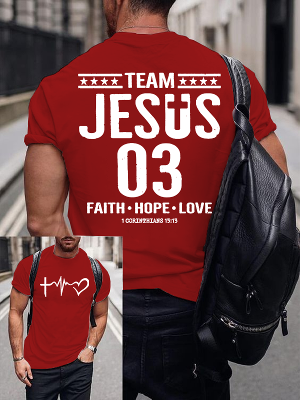 Team Jesus 03 Jesus God Christian Cotton T-Shirt
