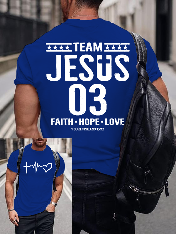 Team Jesus 03 Jesus God Christian Cotton T-Shirt