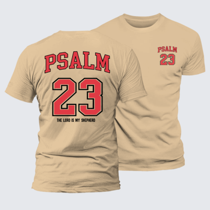 Psalm 23 Jesus God Christian Premium Mercerized Cotton Tee