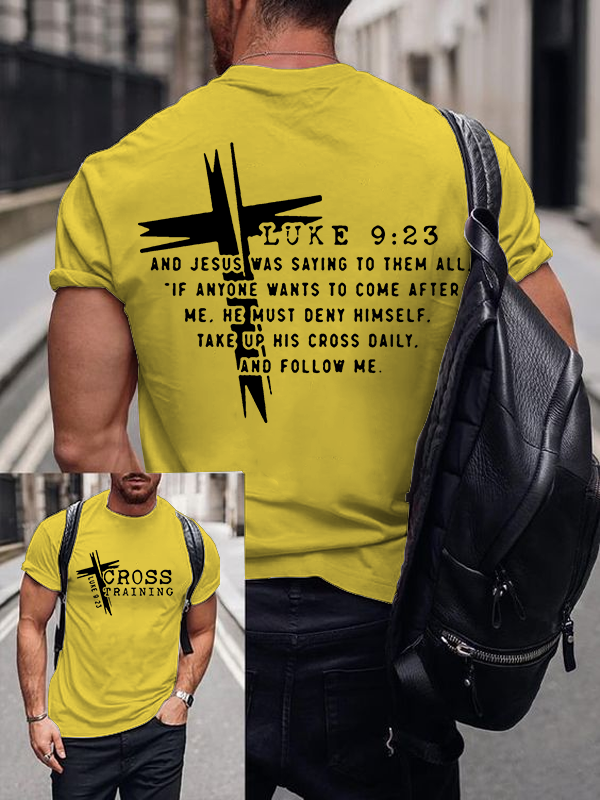 Cross Training Jesus God Christian Cotton T-Shirt