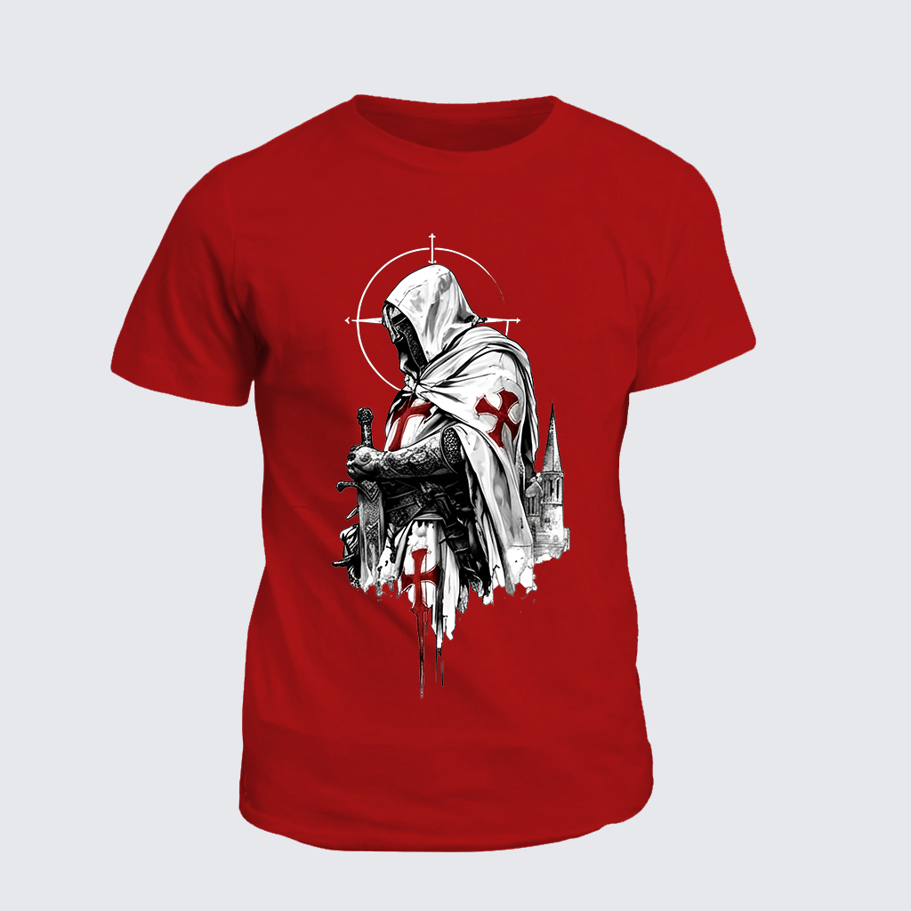 Crusader Spirit Jesus God Christian Cotton T-Shirt