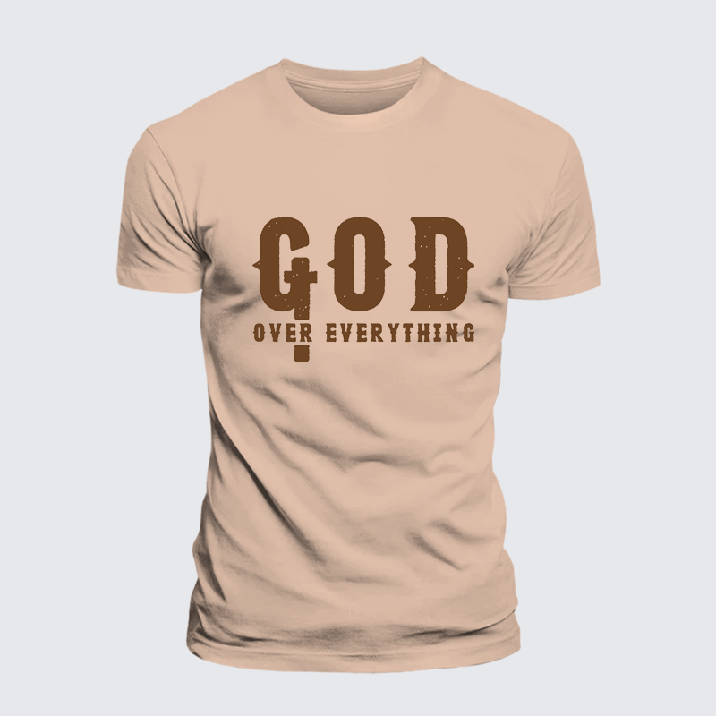 God over Everything Jesus God Christian Premium Mercerized Cotton Tee