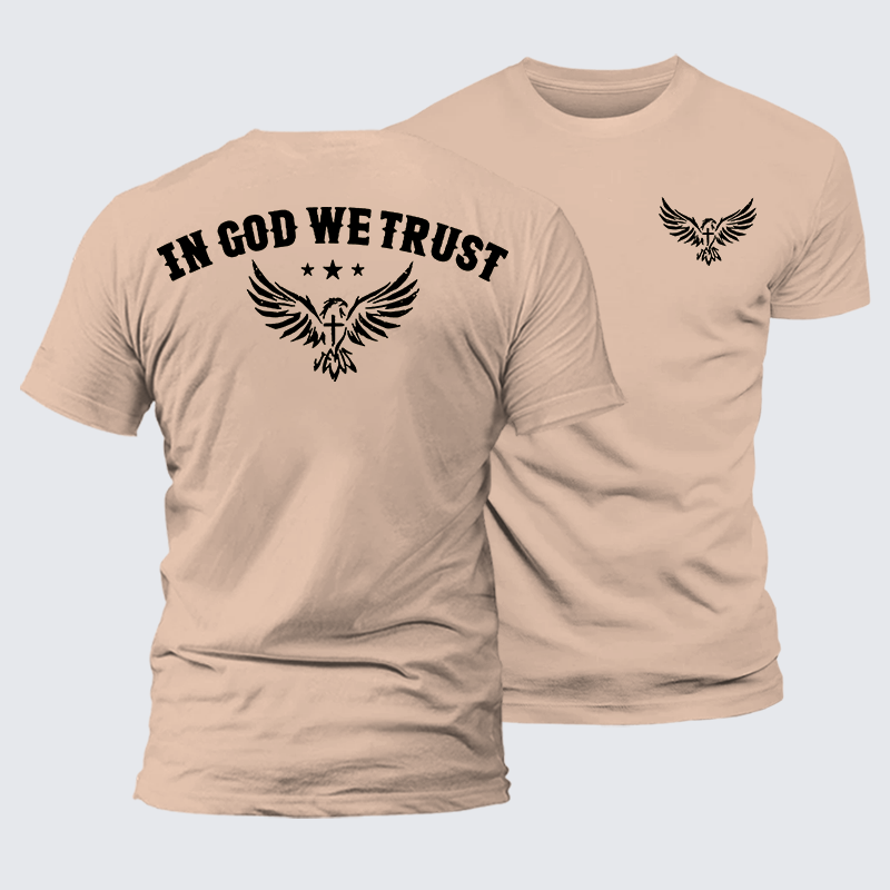 In God We Trust Jesus God Christian Premium Mercerized Cotton Tee