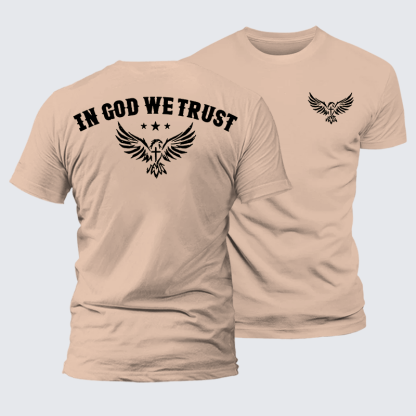 In God We Trust Jesus God Christian Premium Mercerized Cotton Tee