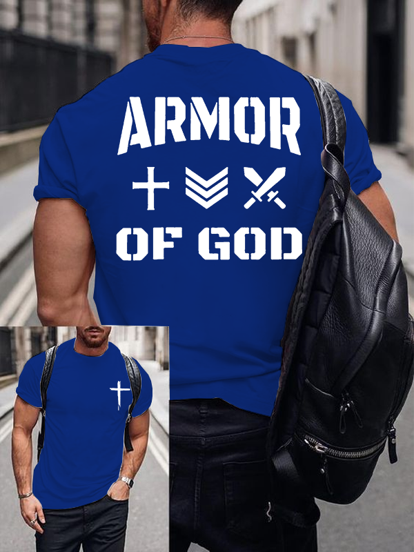 Armor Of God Jesus God Christian Cotton T-Shirt