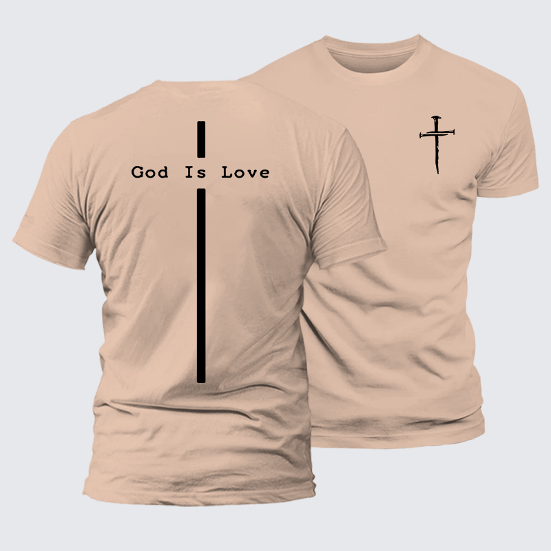 God Is Love Jesus God Christian Premium Mercerized Cotton Tee
