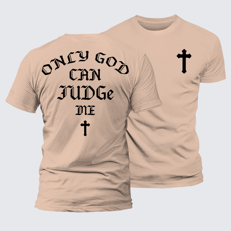 Only God Can Judge Me Jesus God Christian Premium Mercerized Cotton Tee