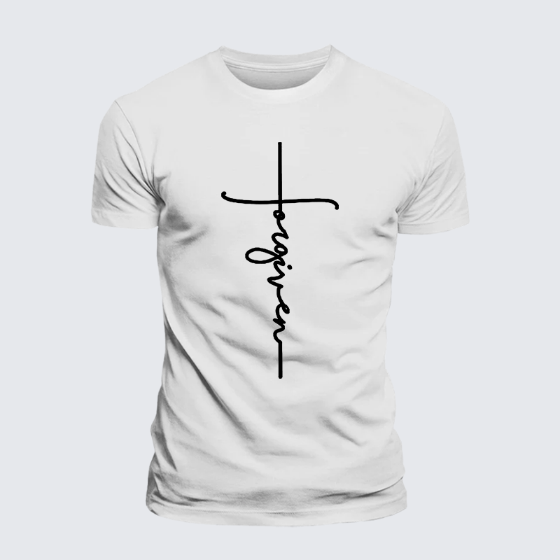 Forgiveness  Jesus God Christian Premium Mercerized Cotton Tee