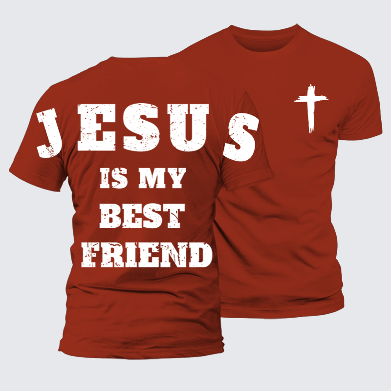Jesus Is My Best Friend Jesus God Christian Premium Mercerized Cotton Tee