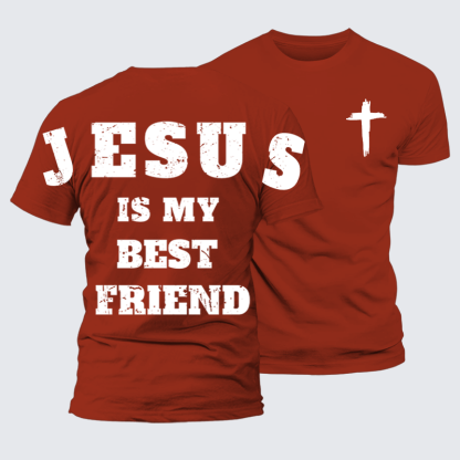Jesus Is My Best Friend Jesus God Christian Premium Mercerized Cotton Tee