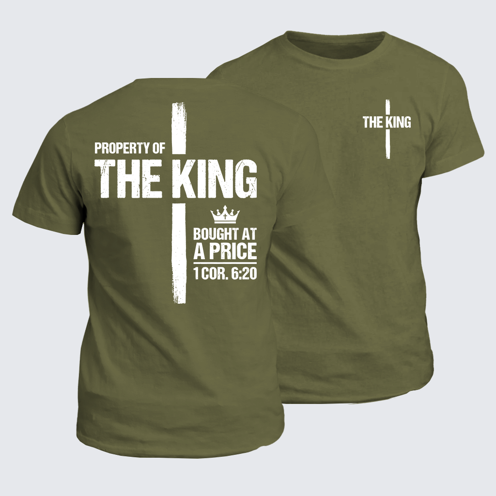 Property Of The King 1 Cor.6:20 Jesus God Christian Cotton T-Shirt