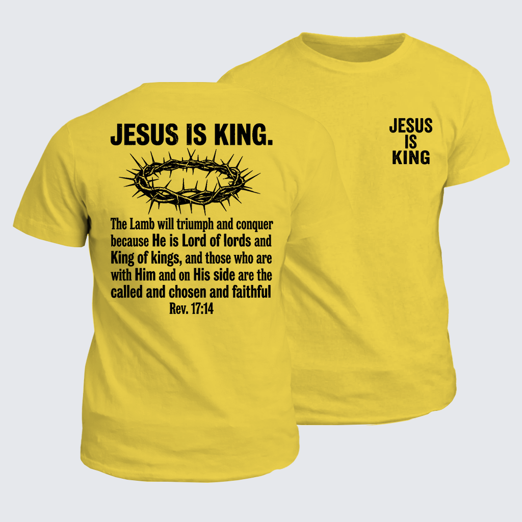 Jesus is King Jesus God Christian Cotton T-Shirt
