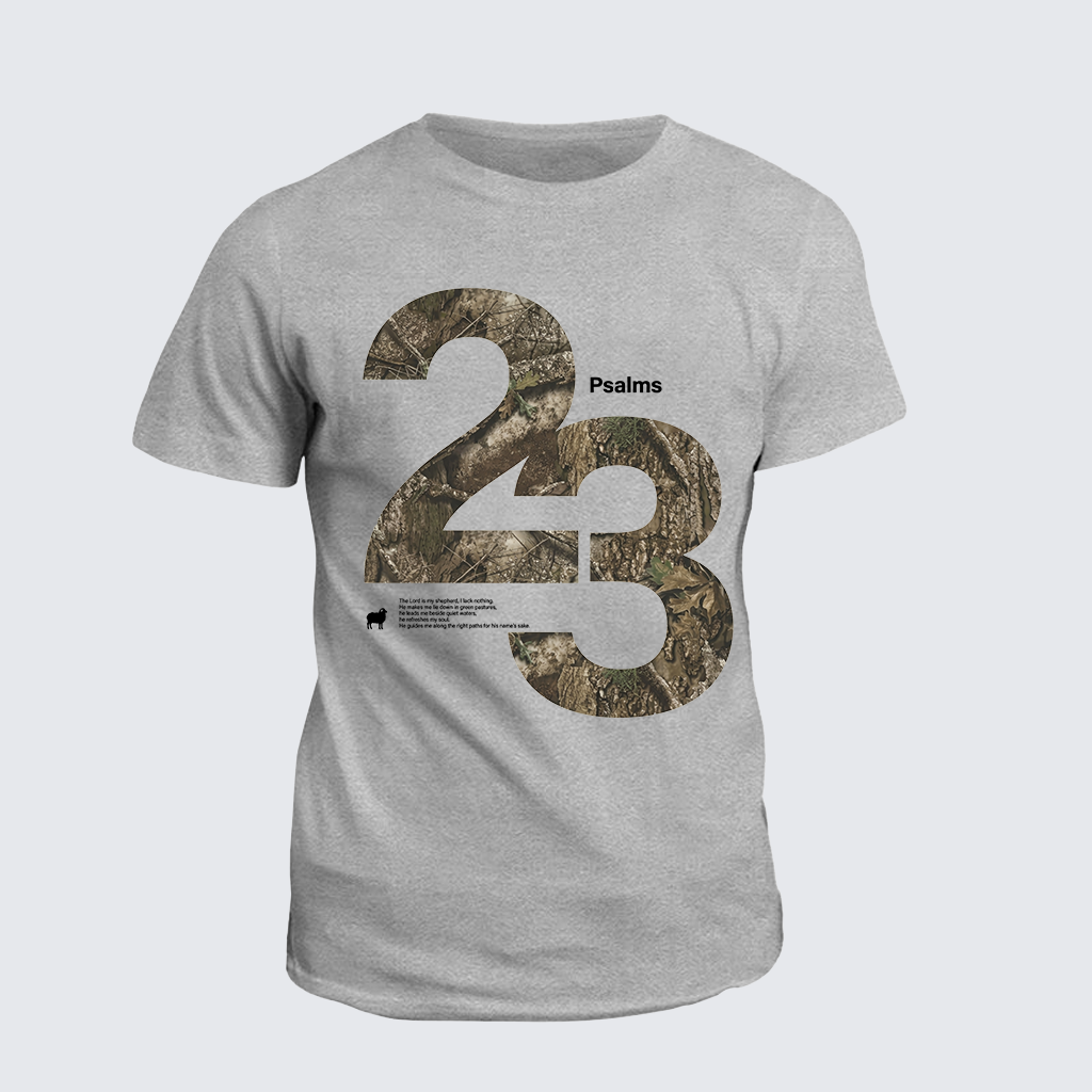 Psalm 23 Jesus God Christian Cotton T-Shirt