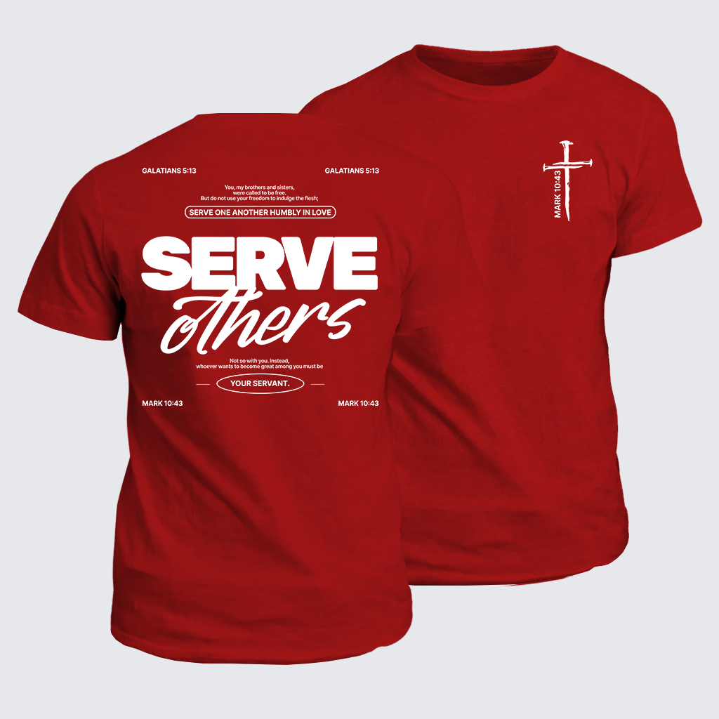 Serve Others Jesus God Christian Cotton T-Shirt
