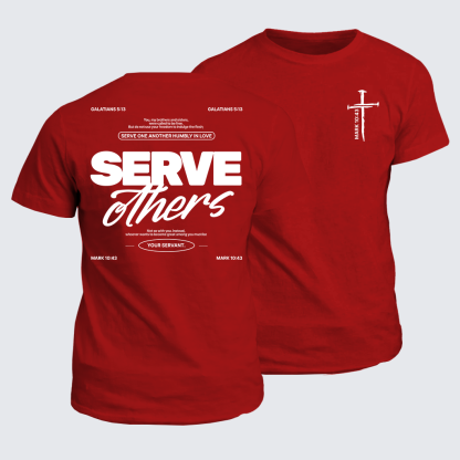 Serve Others Jesus God Christian Cotton T-Shirt