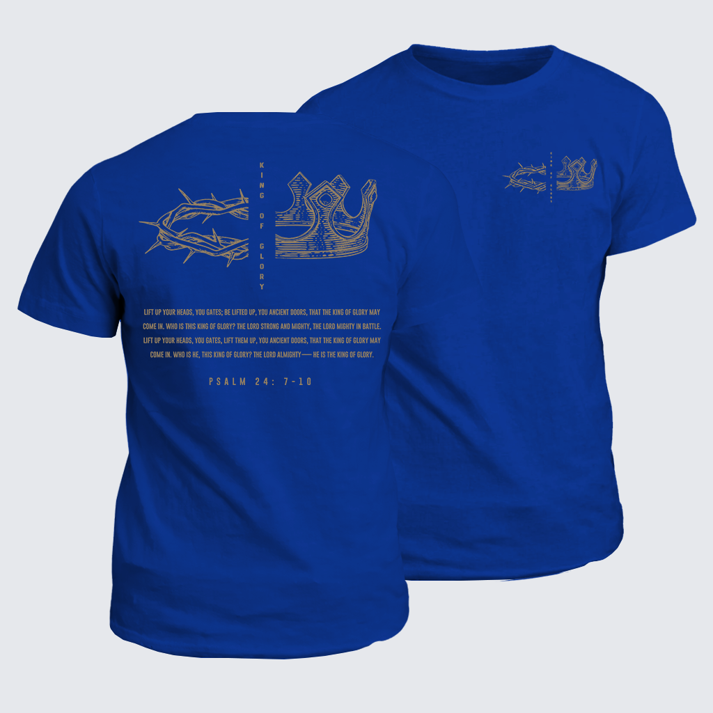 King Of Glory  Jesus God Christian Cotton T-Shirt