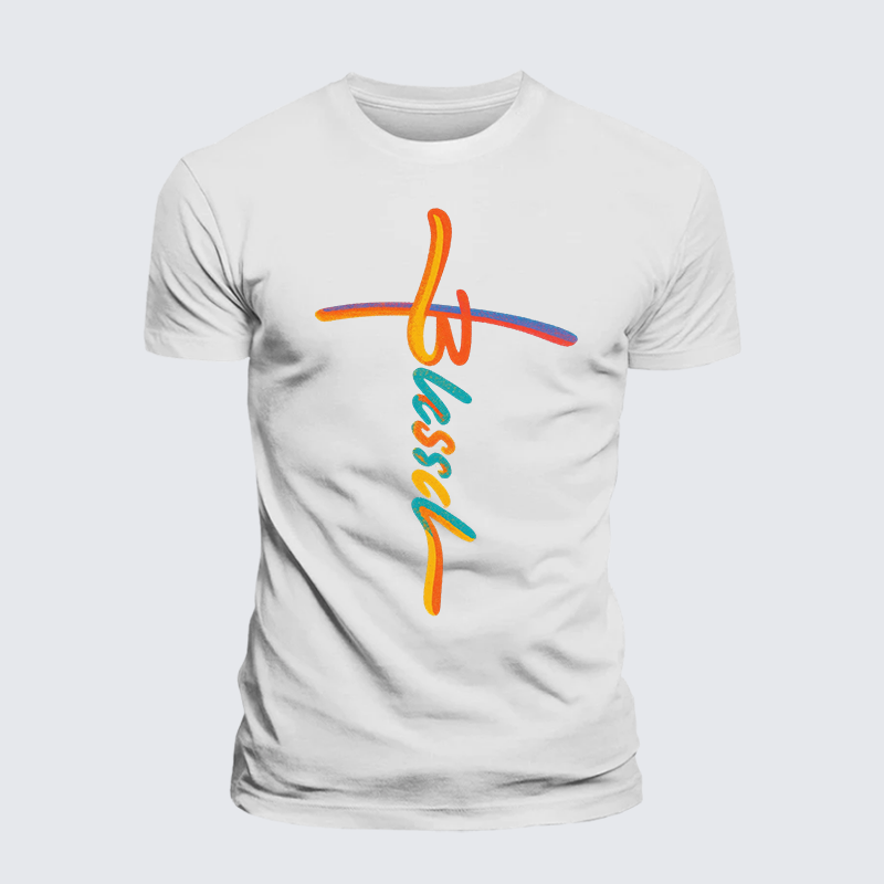 Blessed Jesus God Christian Premium Mercerized Cotton Tee