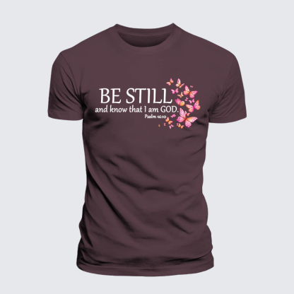 Be Still And Know That I Am God Jesus God Christian Premium Mercerized Cotton Tee